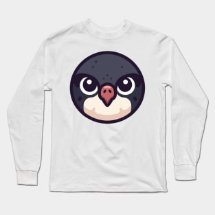 Cute Vectoral Peregrine Face Long Sleeve T-Shirt